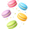 Bunte Macarons Pastell Dessert Motiv 