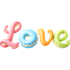 Love Macarons Pastel Dessert Motif
