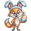 Easter T-Shirt – Fox with Egg