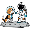Dog Beagle Astronaut Space Friendship