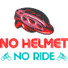 No Helmet No Ride Bicycle Motif