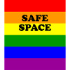 LGBT safe space rainbow flag
