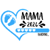Mom 2026 loading Heart Baby Feet Blue Boy