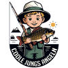 Cool Guys Fishing Cartoon Motif