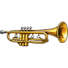 Gyllen trompet jazz-flair
