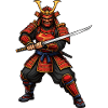 Samurai Warrior in Red