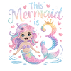 Mermaid 3rd Birthday 3 Years