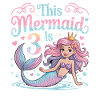 Mermaid 3rd Birthday 3 Years