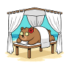 Beach Spa Bear Animal Relaxing Art