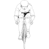 Cyclist Line Art