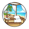 Beach Spa Otter Animal Relaxing Art