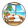 Beach Spa Fox Animal Relaxing Art