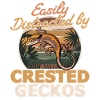 Funny Reptile Crested Gecko