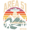 Area 51 Nevada UFO Retro Design