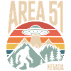Area 51 Nevada UFO Retro Design