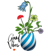 Vase mit Wildblumen