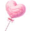 Rosa Zuckerwatte Herz Illustration  