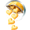 Heart Shaped Chips Illustration