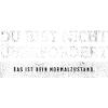 SARKASMUS - Nicht überfordert, Normalzustand