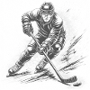 Eishockeyspieler in voller Action