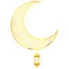 Ramadan Kareem Golden Crescent Moon