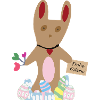 Rabbit wishes Happy Easter