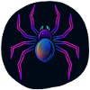 Neon Spider in Space