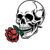 Crâne Rockabilly – Rose Statement Gothic Love