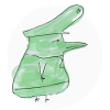 Green Dino-Hen in Hoodie