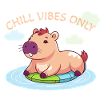 Cute Capybara - Capybara on Surfboard