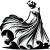 White Silhouette Golf Dress