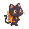 Adventurer Kitten and Orange Bag
