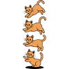 Funny Falling Cats Cartoon Cute Tabby