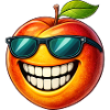 Funny Nectarine Peach Cartoon Summer Fun