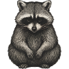 Shadow Raccoon Illustration