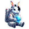 Astronaut Easter Bunny Space Egg