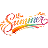 Summer lettering retro illustration