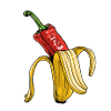 Surreale Pepper-Banane Kunst