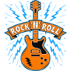 Rock'N'Roll Banner with Guitar