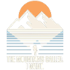 Mountain Silhouette Sun Motif