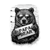 Photo d’identité d’identité de Papa Ours – Cadeau rétro pour la fête des pères