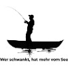 Nachtboot Silhouette auf Wasser