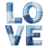 Love Moderne Patchwork Kunst
