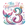 Mermaid 3rd Birthday 3 Years