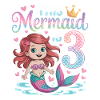 Mermaid 3rd Birthday 3 Years