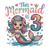 Mermaid 3rd Birthday 3 Years