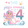 Mermaid 4th Birthday 4 Years