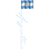 Sventolare la bandiera Argentina Scrittura Orgoglio di Viaggio Design