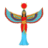 Egyptian Goddess Isis Winged Art