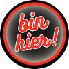 Bin Hier! Retro Badge Design